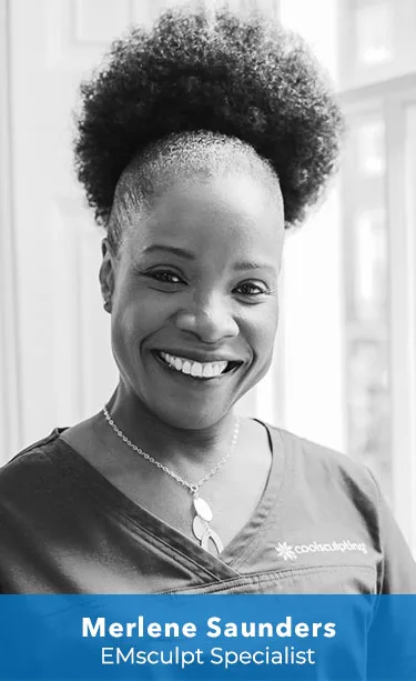 Portrait of a clinic specialist with a name caption for CoolSculpting fat freezing in London